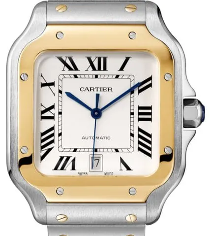 Cartier Santos W2SA0009 40mm Yellow gold and Stainless steel Silver