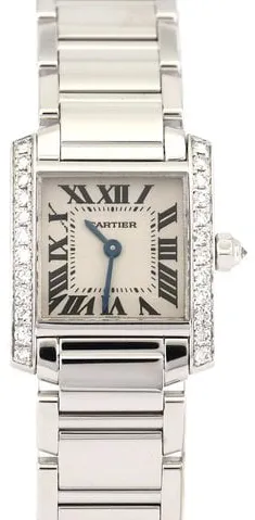 Cartier Tank Française WE1002S3 20mm White gold Silver