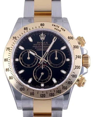 Rolex Daytona 116523 40mm Yellow gold and Stainless steel Black