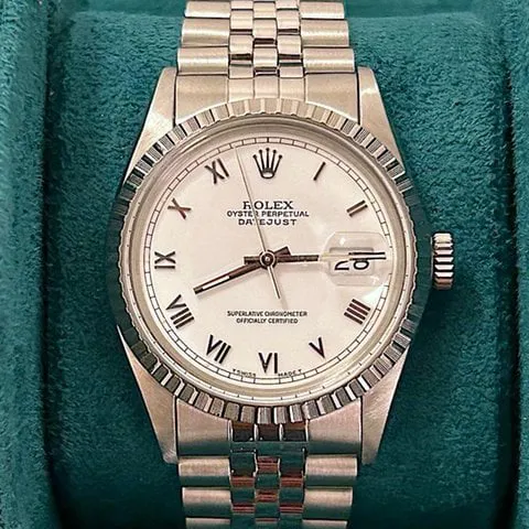 Rolex Datejust 36 16030 36mm Stainless steel White