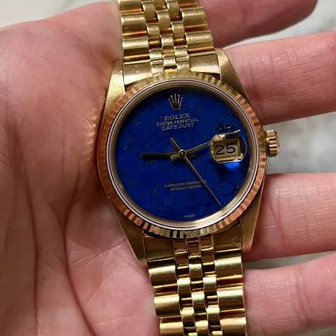 Rolex Datejust 36 16018 36mm Yellow gold Blue