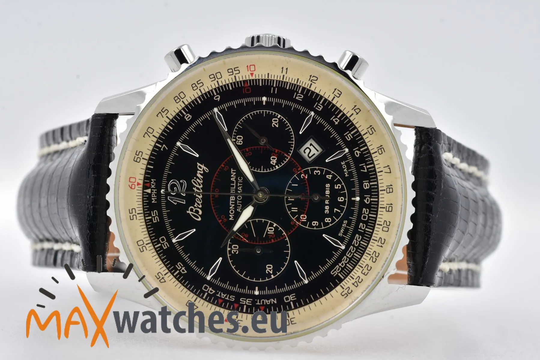 Breitling Montbrillant A41330 38mm Stainless steel Black