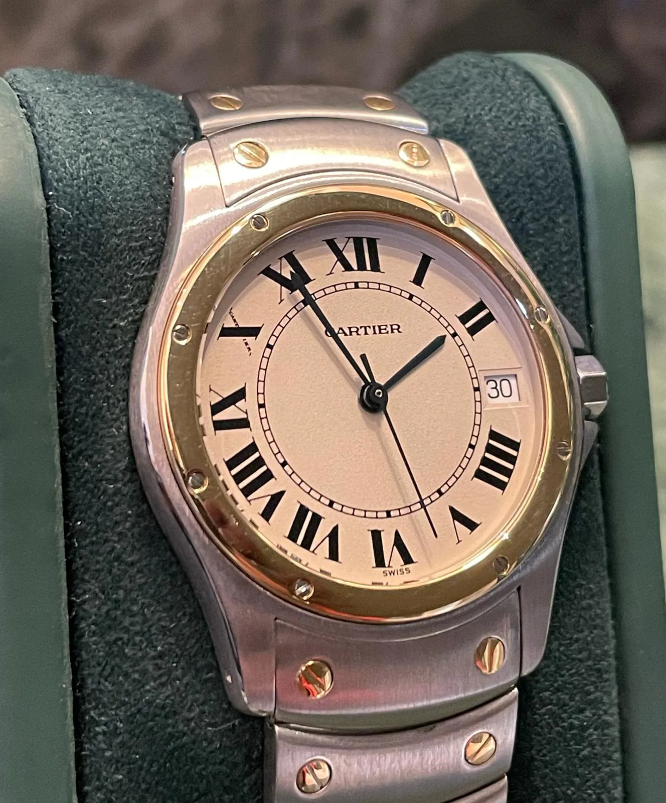 Cartier Santos Ronde 1910 33mm Yellow gold and Stainless steel White 2