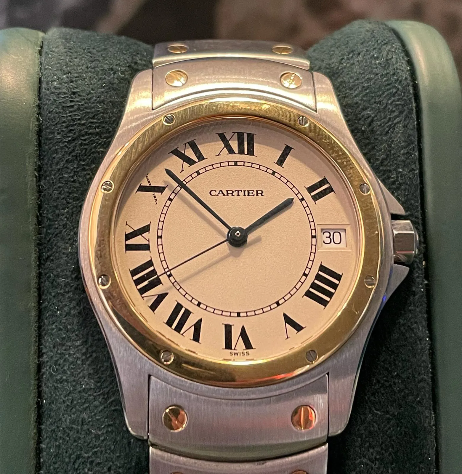 Cartier Santos Ronde 1910 33mm Yellow gold and Stainless steel White 5