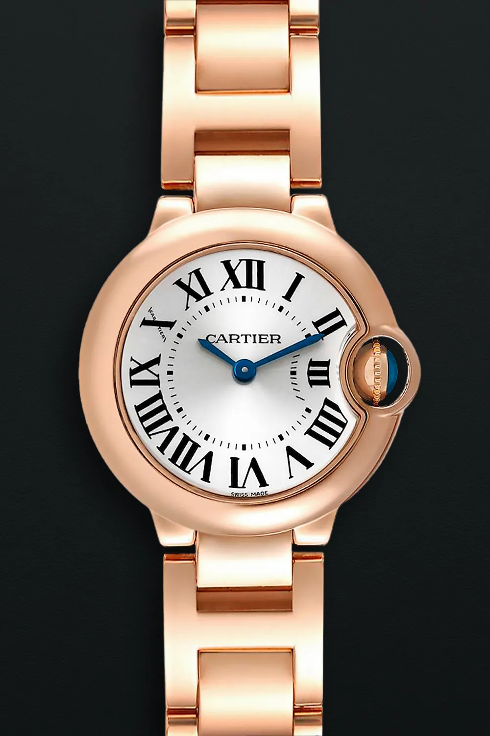 Cartier Ballon Bleu de Cartier W69002Z2 28mm Rose gold Silver