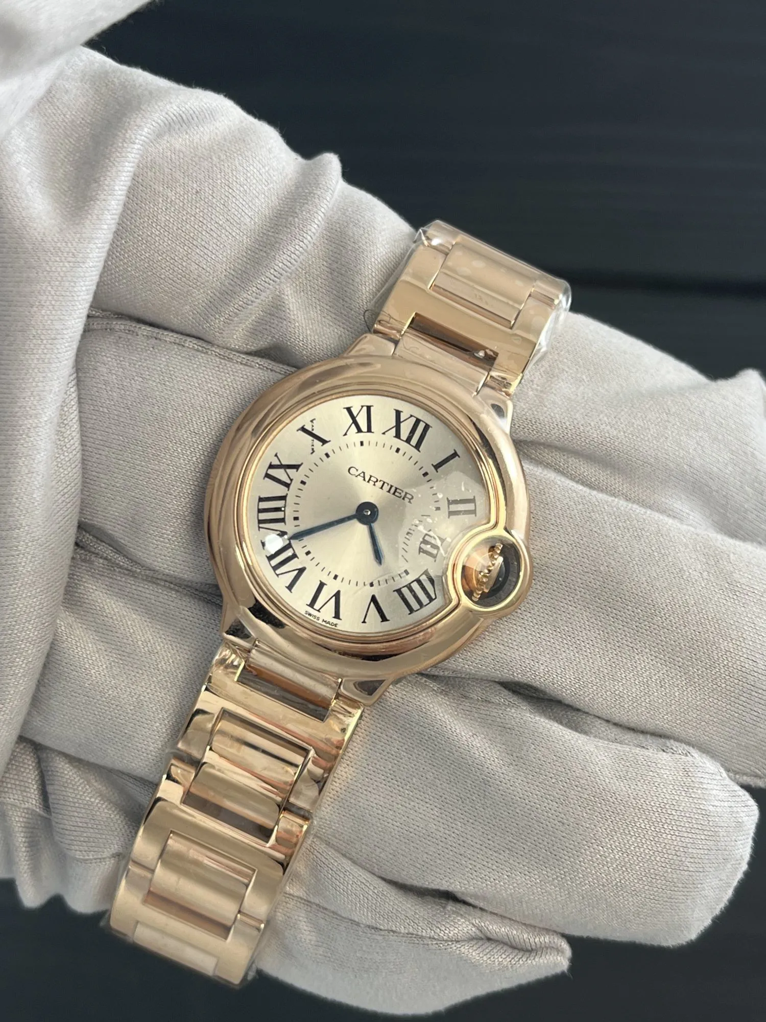 Cartier Ballon Bleu de Cartier W69002Z2 28mm Rose gold Silver 1