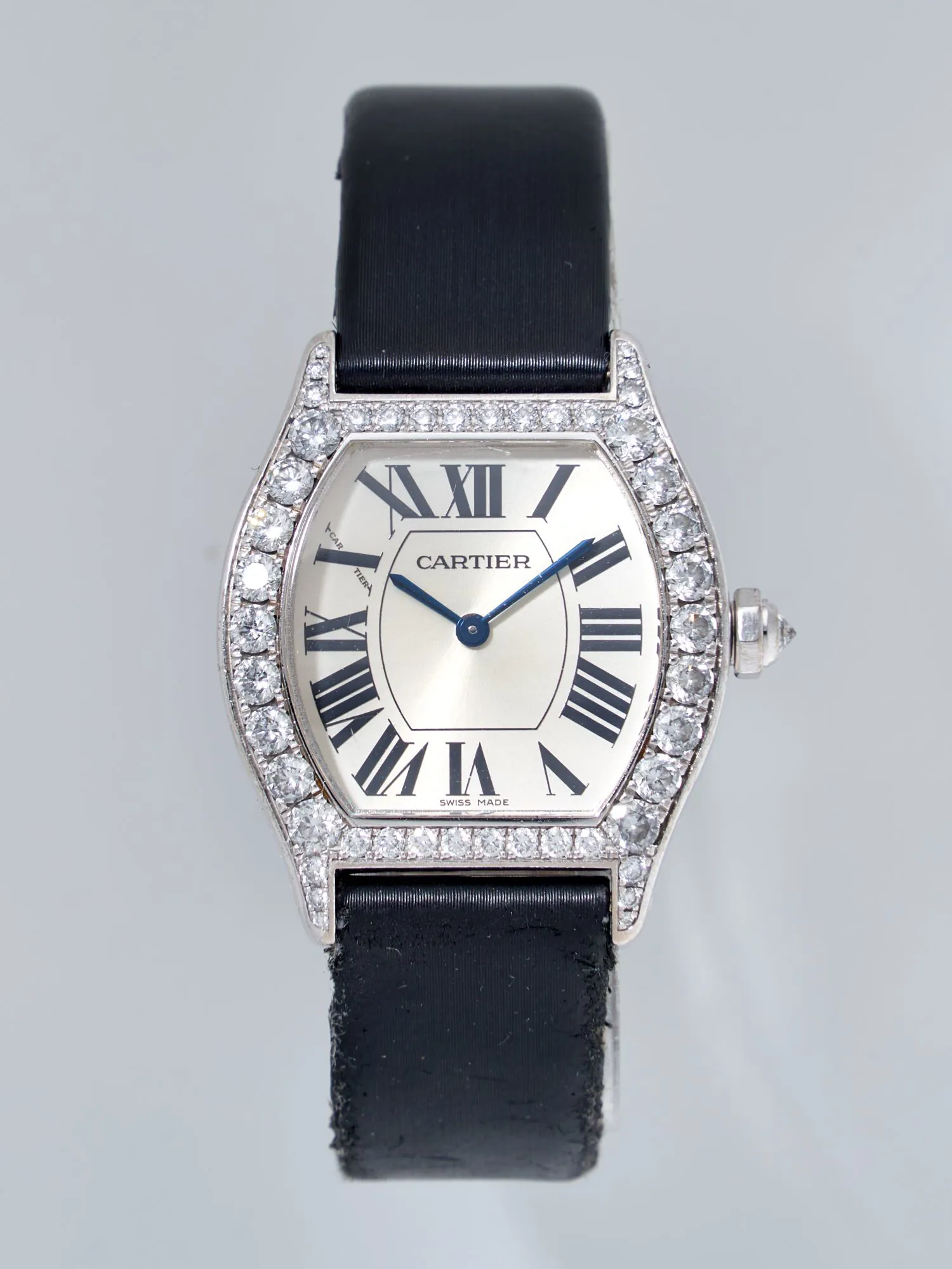 Cartier Tortue WA507231 24mm White gold and Diamond Silver 1