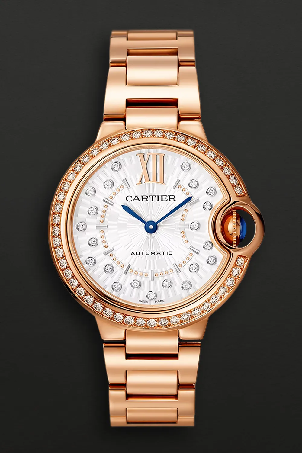 Cartier Ballon Bleu de Cartier WJBB0082 33mm Rose gold Silver