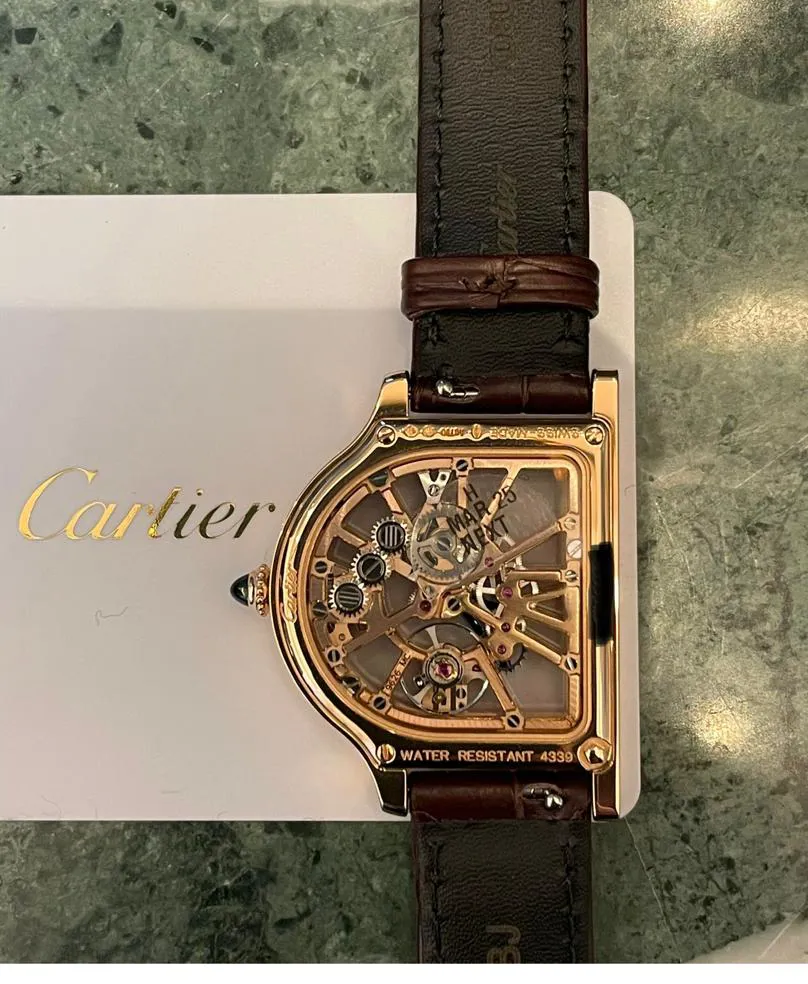 Cartier Cloche WHCC0002 29mm Rose gold Skeletonized 4