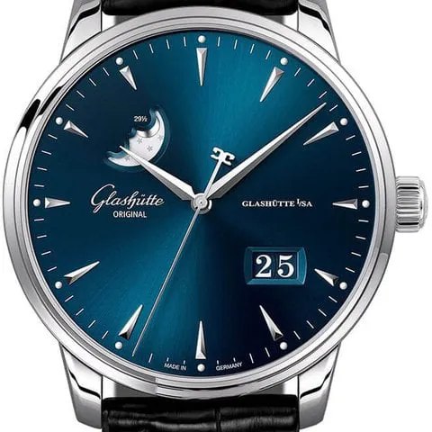 Glashütte Senator 1-36-04-04-02-30 42mm Stainless steel Blue