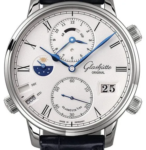 Glashütte Senator 1-89-02-01-04-30 44mm White gold Silver