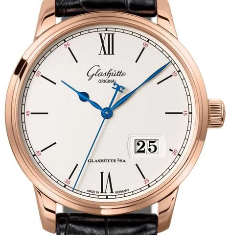 Glashütte Senator 1-36-03-02-05-61 40mm Rose gold Silver