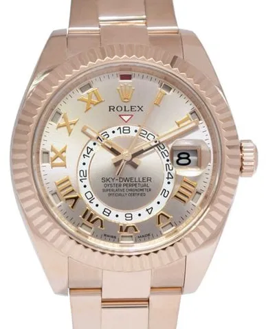 Rolex Sky-Dweller 326935 42mm Rose gold Champagne