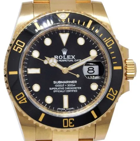 Rolex Submariner 116618LN 40mm Yellow gold Black