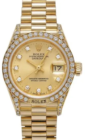 Rolex Datejust 69158G 26mm Yellow gold Champagne