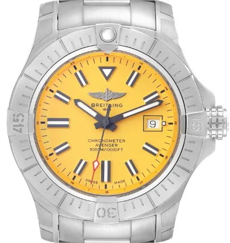 Breitling Avenger A17319 45mm Stainless steel Yellow