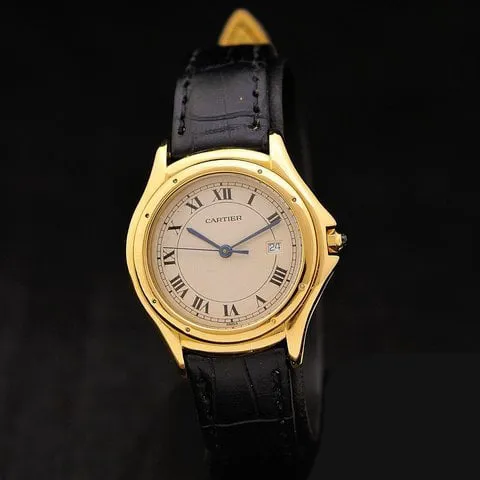 Cartier Cougar 887904 33mm Yellow gold Silver