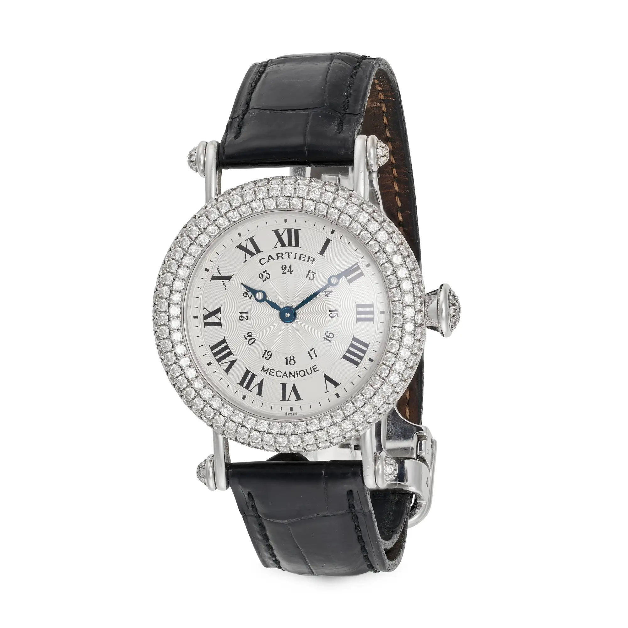 Cartier Diabolo 1454 32mm White gold and Diamond Silver