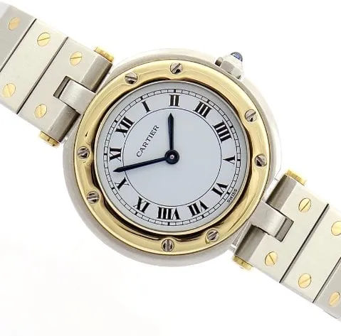 Cartier Santos 8191 27mm Yellow gold and Stainless steel White