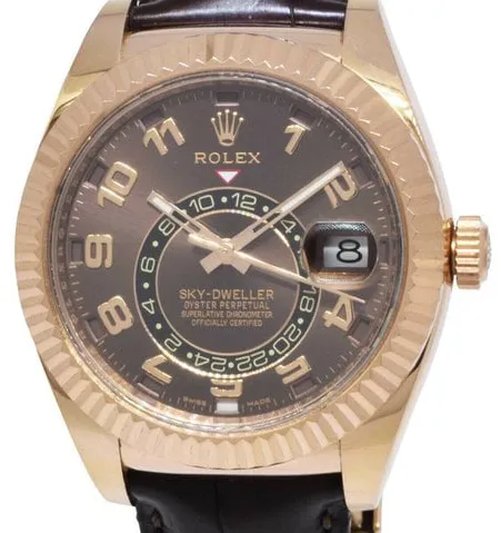 Rolex Sky-Dweller 326135 42mm Rose gold Brown