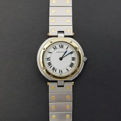 Cartier Santos 8191 27mm Yellow gold and Stainless steel White