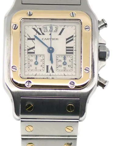 Cartier Santos 2425 29mm Yellow gold and Stainless steel White