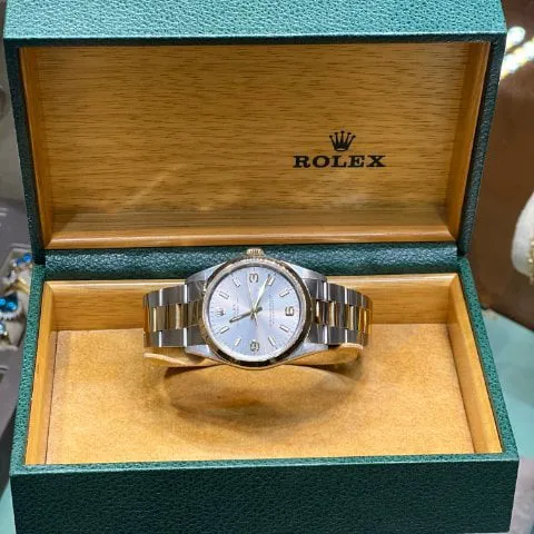Rolex Oyster Perpetual 34 14203 34mm Gold/steel Grey
