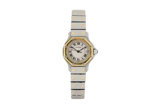 Cartier Santos 187903 Yellow gold and Stainless steel White