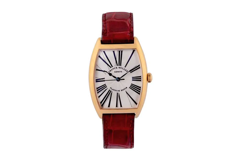 Franck Muller Cintree Curvex 2852 SC 31mm Yellow gold Silver