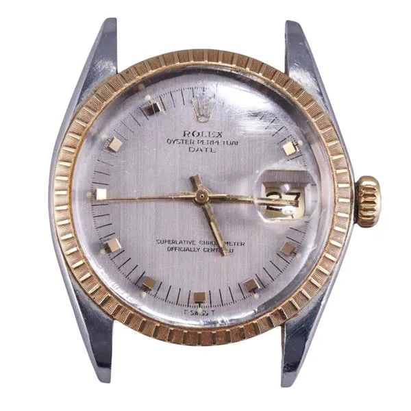 Rolex Oyster Perpetual Date 1505 34mm Yellow gold and Stainless steel Silver