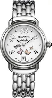 Aerowatch 1942 A 44960 AA01 M Stainless steel White