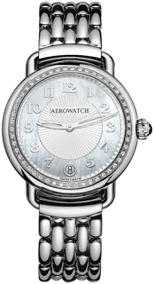 Aerowatch 1942 A 42960 AA19 DIA M Stainless steel White