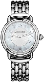 Aerowatch 1942 A 42960 AA19 M Stainless steel White