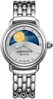 Aerowatch 1942 A 44960 AA11 M Stainless steel White