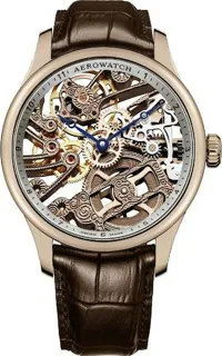 Aerowatch Renaissance A 50981 R101 43mm Rose gold and Stainless steel Skeletonized