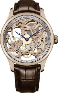 Aerowatch Renaissance A 57981 R101 43mm Rose gold and Stainless steel Skeletonized