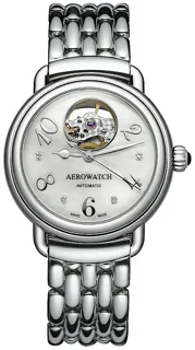 Aerowatch 1942 A 68922 AA04 M Stainless steel White