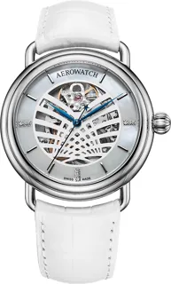 Aerowatch 1942 A 60900 AA23 Stainless steel White