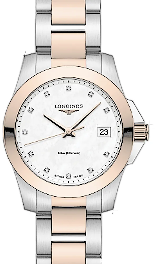 Longines Conquest L3.377.3.88.7 34mm Stainless steel Mother-of-pearl