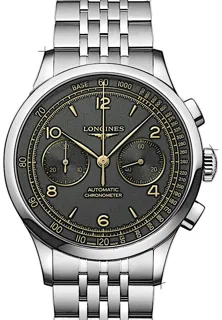 Longines Record L29214566 Stainless steel Black