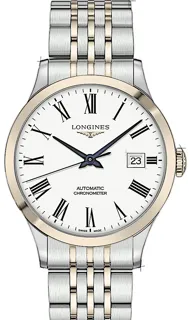 Longines Record L28215117 Stainless steel White