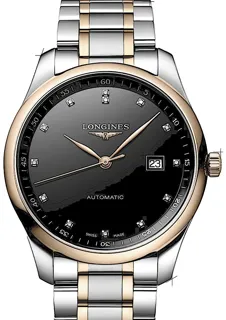 Longines Master Collection L2.893.5.57.7 Rose gold and Stainless steel Black