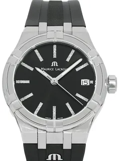 Maurice Lacroix Aikon Quartz AI1106-SS000-350-2 Stainless steel Schwarz