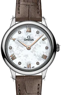 Omega De Ville 434.13.28.60.55.001 Stainless steel White