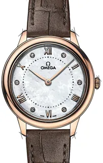 Omega De Ville 434.53.30.60.55.001 Sedna gold White