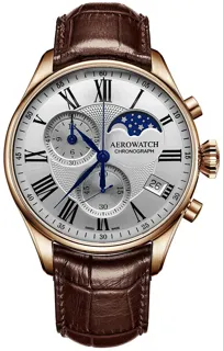 Aerowatch Les Grandes Classiques A 78990 RO03 Yellow gold Silber