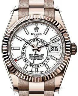 Rolex Sky-Dweller 336935 42mm Rose gold Weiß