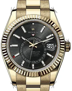 Rolex Sky-Dweller 336938 42mm Gelbgold Schwarz