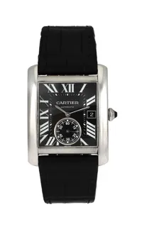 Cartier Tank MC 3589 Stainless steel Black