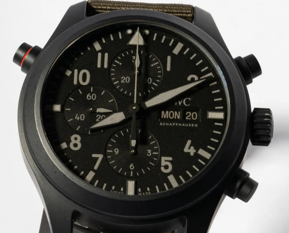 IWC Pilot Double Chronograph IW371815 44mm Ceramic Black 2